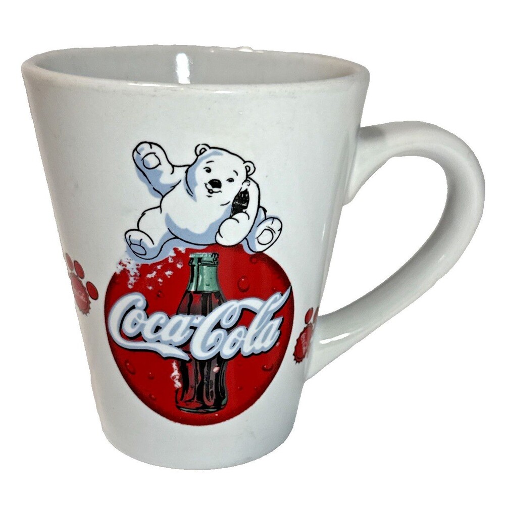 Coca Cola Polar Bear Cup 4.5" Tall Mug 2001 Gibson Ceramic Preowned